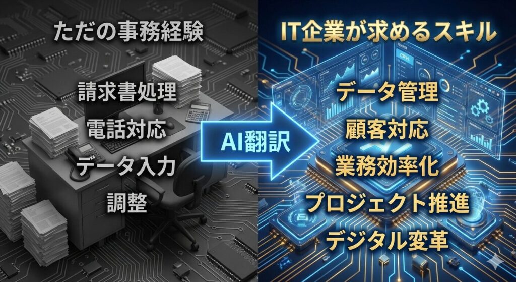 事務経験のIT業界向け翻訳Before/After、AIで価値を再定義