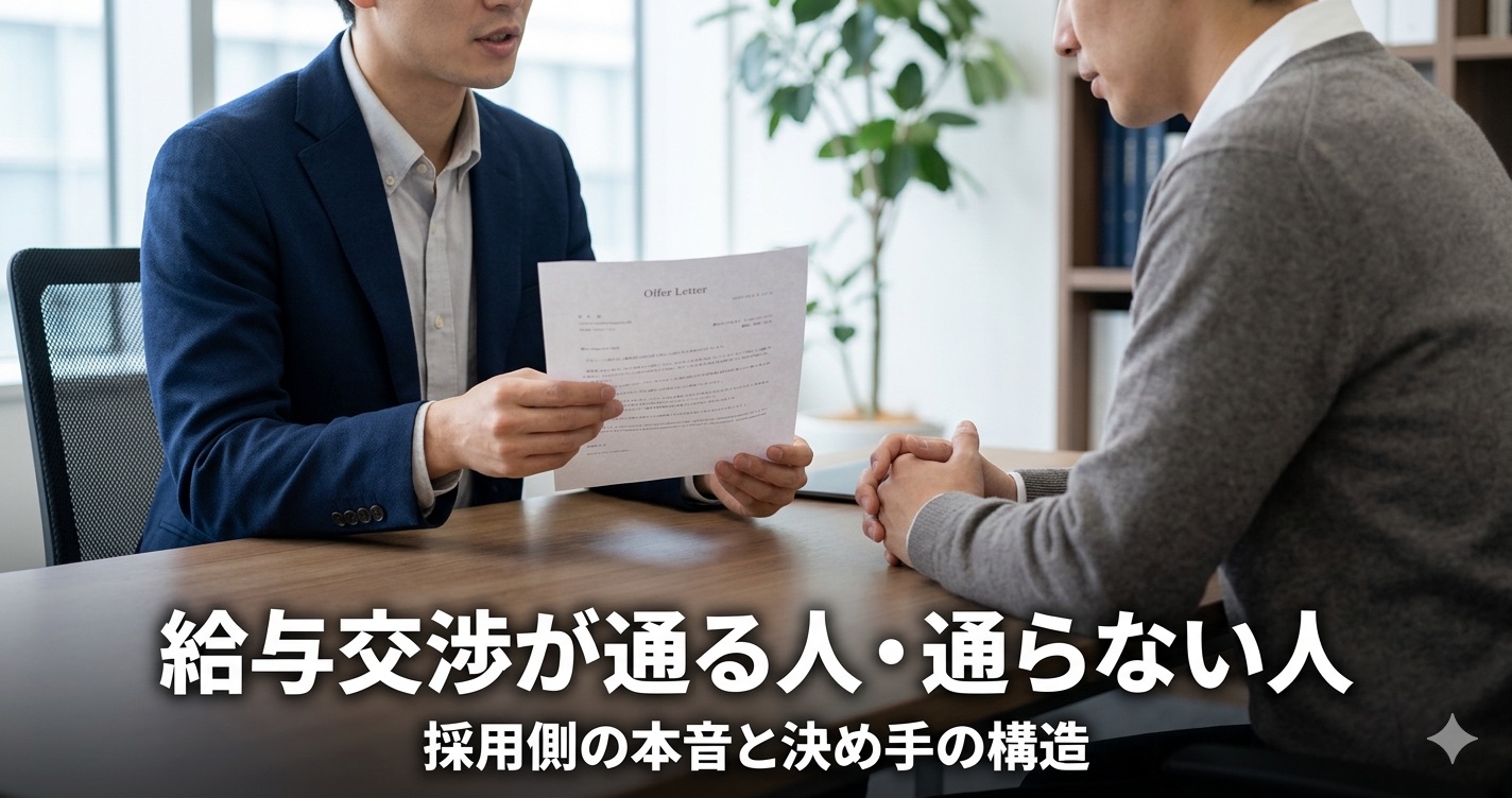 転職の給与交渉が通る人と通らない人の差を採用側の本音から解説する記事のアイキャッチ画像